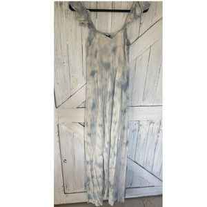 Blue and white tie die dress